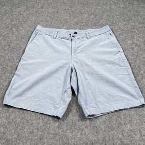 Lululemon Athletica Oasis Dawn Blue Commission Short Qwick Oxford 11" Relaxed 36